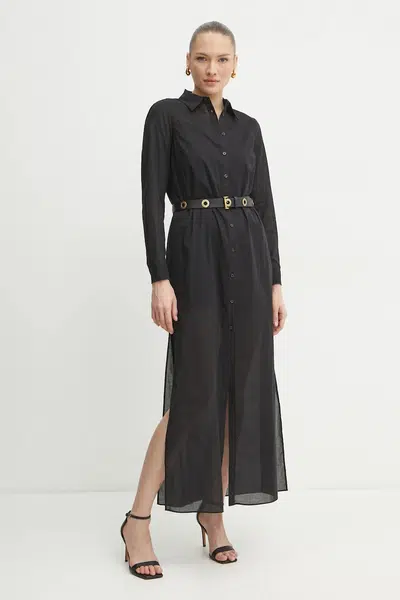 Šaty MICHAEL Michael Kors černá barva, maxi, MR5829W4YJ