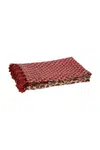 Pléd J-Line Cotton Red vínová barva