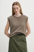 Bavlněné tričko G-Star hnědá barva, D25032-C812