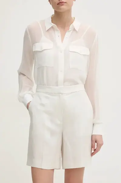 Šortky s příměsí lnu Calvin Klein