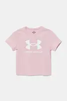 Dětské tričko Under Armour BIG LOGO SS růžová barva, 1389756