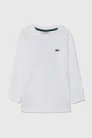 Dětská bavlněná košile s dlouhým rukávem Lacoste bílá barva