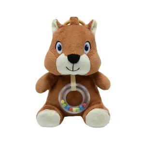 Tulilo Závěsná plyšová hračka s melodií, Veverka 20 cm - hnědá