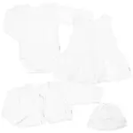 Baby Nellys Luxusní pletená sada pro holčičku na křtiny a oslavu 4D design - bílá