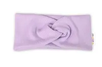 Baby Nellys Hand Made Dvouvrstvá žebrovaná čelenka, lila