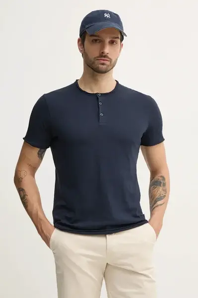 Bavlněné tričko Sisley béžová barva, 3WF0S1009