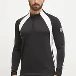 Sportovní mikina EA7 Emporio Armani St. Moritz Powerstretch černá barva, s aplikací, PJQXZ.6DPMA5