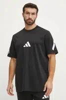 Bavlněné tričko adidas Z.N.E. černá barva, s potiskem, JC7920