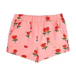 Dětské bavlněné šortky Mini Rodini Roses růžová barva, vzorované, 2513011328