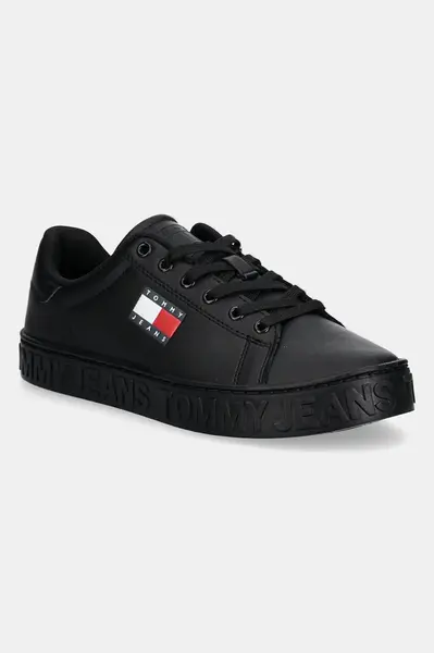 Kožené sneakers boty Tommy Jeans TJW LOGO SNEAKER ESS