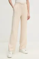 Kalhoty Calvin Klein Jeans dámské, béžová barva, střih chinos, high waist, J20J225339