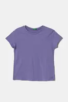 Dětské bavlněné tričko United Colors of Benetton fialová barva, 3I1XC109V