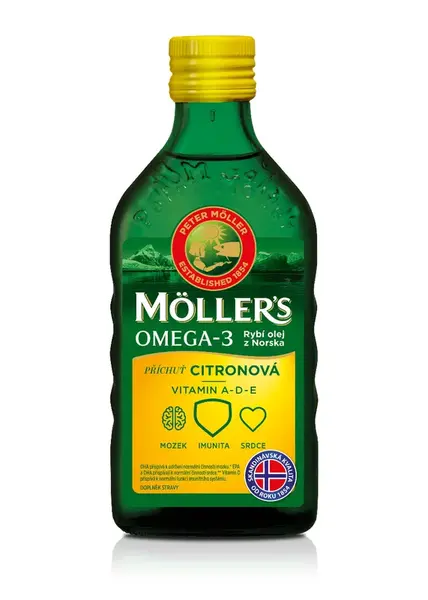 Mollers Omega 3 Rybí olej Citron 250 ml