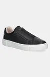 Kožené sneakers boty Calvin Klein CUPSOLE SLIP ON W/ML - LTH