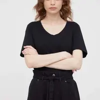 Bavlněné tričko Marc O'Polo černá barva