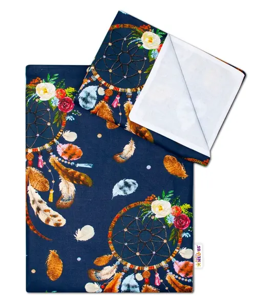 Baby Nellys Bavlnené obliečky Lapač snov - granátová, 135x100