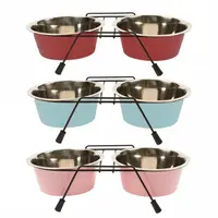 DUVO+ Stojan s dvomi miskami nerez 21cm 2x1890ml 1ks