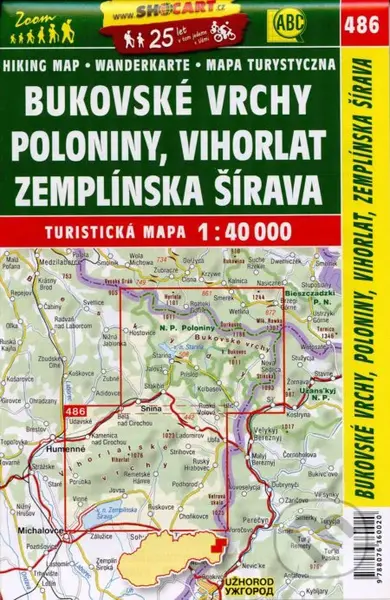 Bukovské vrchy, Poloniny, Vihorlat, Zemplínska Šírava 1:40 000