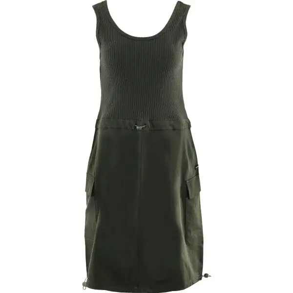 ALPINE PRO IJUHA Dámske šaty, khaki, veľkosť