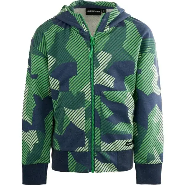 ALPINE PRO BORCO Dětská mikina, zelená, velikost 152-158