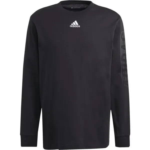 adidas BRAND LOVE LONG SLEEVE TEE Pánské tričko, černá, velikost XXL