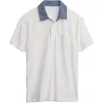 GAP CHAMBRAY POLO Chlapecké tričko, bílá, velikost