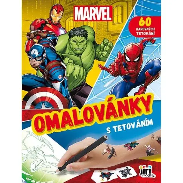 MARVEL MARVEL Omalovánky s tetováním, mix, velikost