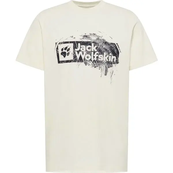 Jack Wolfskin BRAND T M Pánské triko, bílá, velikost