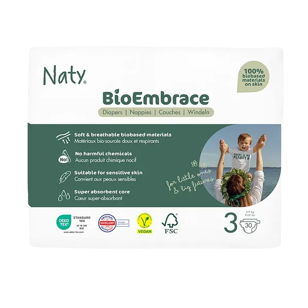 ECO BY NATY Bioembrace midi 4-9 kg 30 kusů