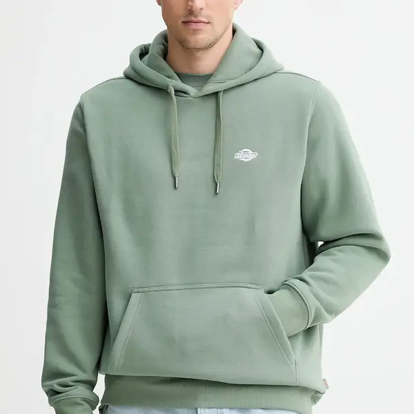 Mikina Dickies pánská, černá barva, s kapucí, hladká