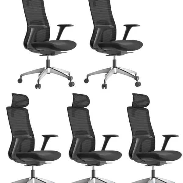 MERCURY 5PACK Kancelářská židle WISDOM, černý plast, černá (5 ks)