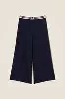 Dětské kalhoty Twinset tmavomodrá barva, 252GJ3031