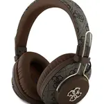 Bezdrôtové slúchadlá Guess Metal 4G Logo hnedá farba