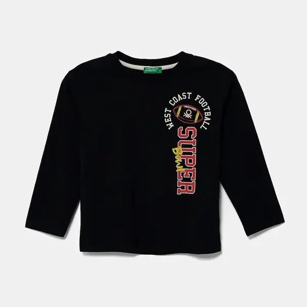 Detská bavlnená košeľa s dlhým rukávom United Colors of Benetton