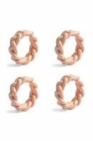 Krúžky na obrúsky &k amsterdam Braid Pink Set 4-pak