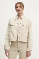 Džínová bunda Answear.LAB béžová barva, přechodná, oversize