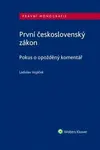 První československý zákon: Pokus o opožděný komentář - Ladislav Vojáček