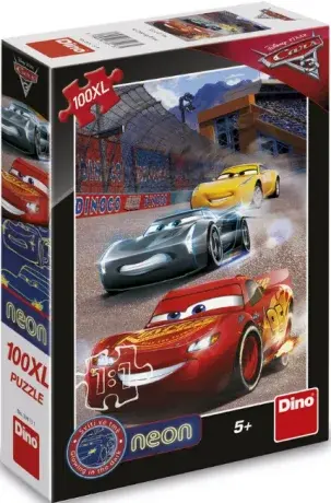 Cars 3: Vítězné kolo 100XL neon puzzle