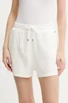 Kraťasy Melissa Odabash dámské, bílá barva, hladké, high waist, Laura