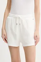 Kraťasy Melissa Odabash dámské, bílá barva, hladké, high waist, Laura