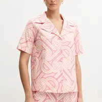 Bavlněná košile Silvian Heach ZARENI béžová barva, relaxed, s klasickým límcem, GPP25440CA