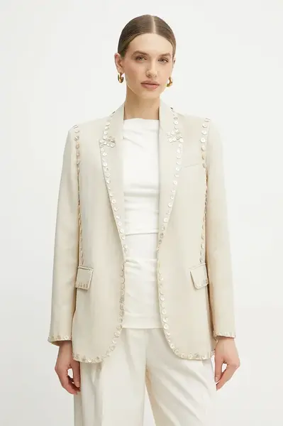 Blazer s příměsí vlny Forte Forte béžová barva, 13529bis.my jacket