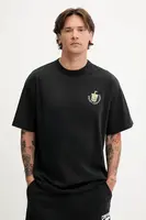 Bavlněné tričko Converse pánské, černá barva, s potiskem, 10027736-A01