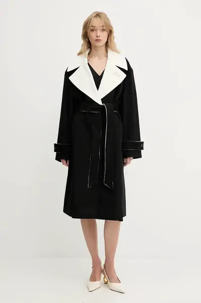 Vlněný kabát Karl Lagerfeld