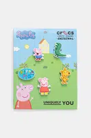 Připínačky na dětské boty Crocs Peppa Pig Character 5Pck 5-pack více barev, 10015107