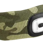 Čelenka s čelovkou 180 lm, nabíjecí USB, univerzální velikost, černá - SIXTOL Barva: maskáčová