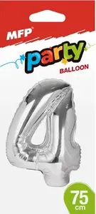 Balónek č.4 nafukovací fóliový 75 cm