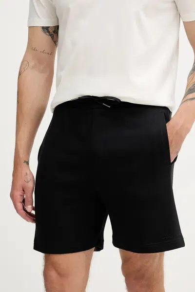 Bavlněné šortky Armani Exchange pánské, černá barva, XM000534 AF10365