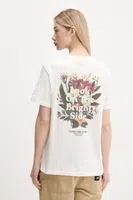 Bavlněné tričko Tommy Jeans dámské, bílá barva, DW0DW21341