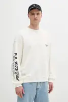 Bavlněná mikina Pepe Jeans COLVILLE CREW pánská, béžová barva, s aplikací, PM582841